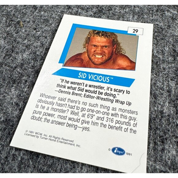 WCW 1991 Sid Vicious Trading Card Set - Picture 4 of 5